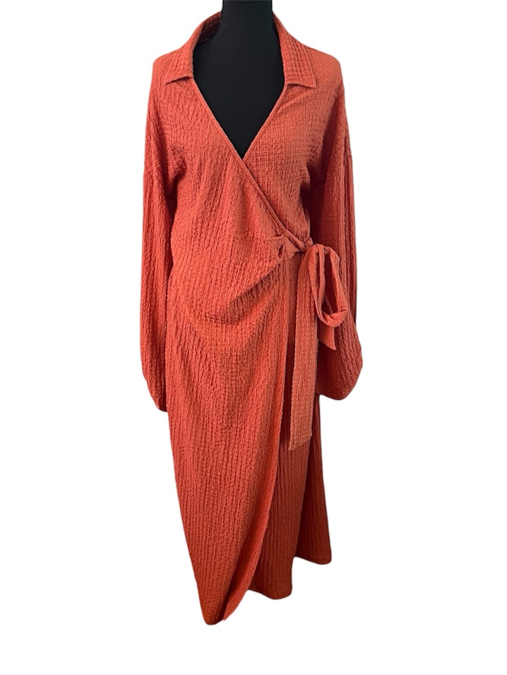 Anthropologie Waffle Wrap Dress - XL - Picture 3 of 8
